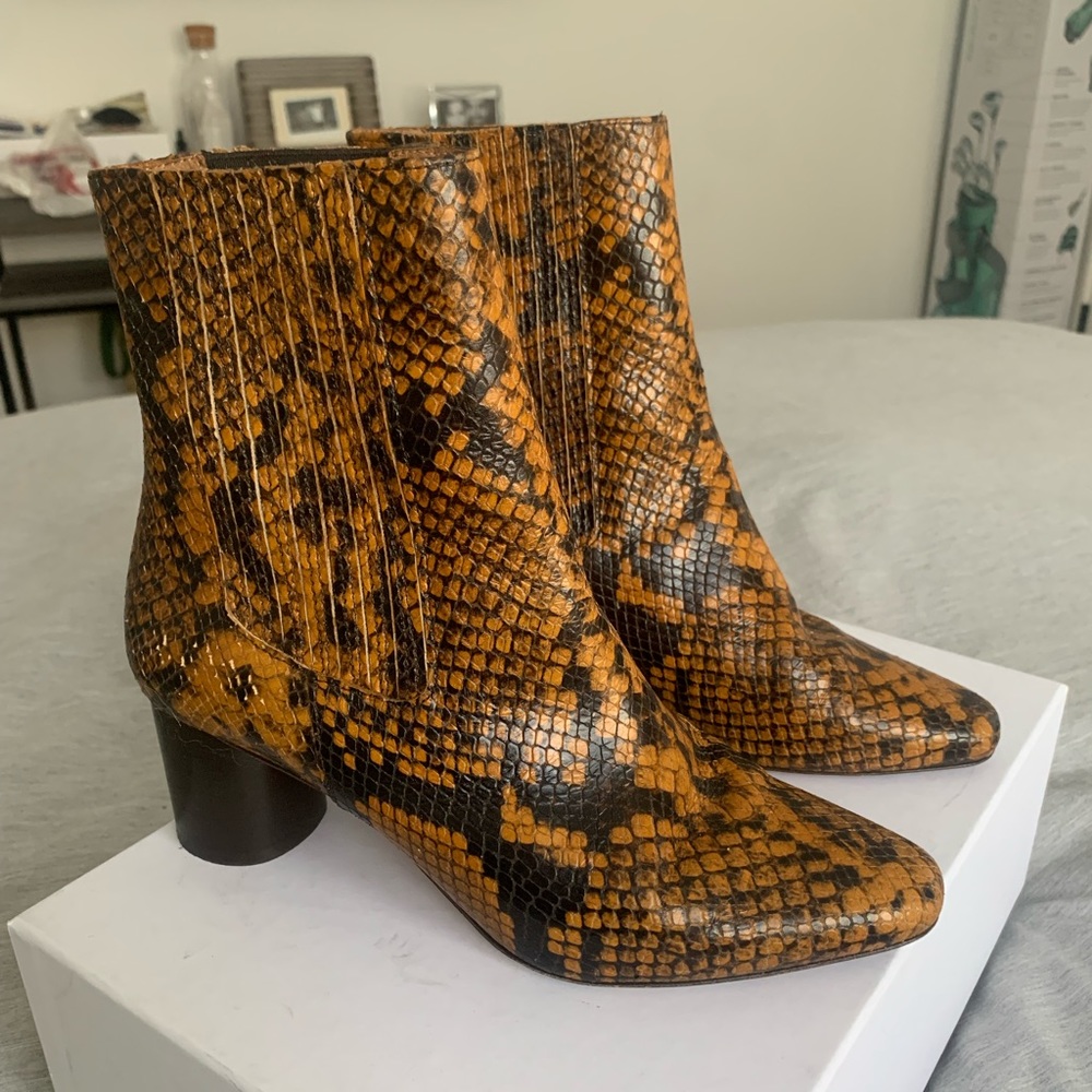 Sandro Python Effect Booties